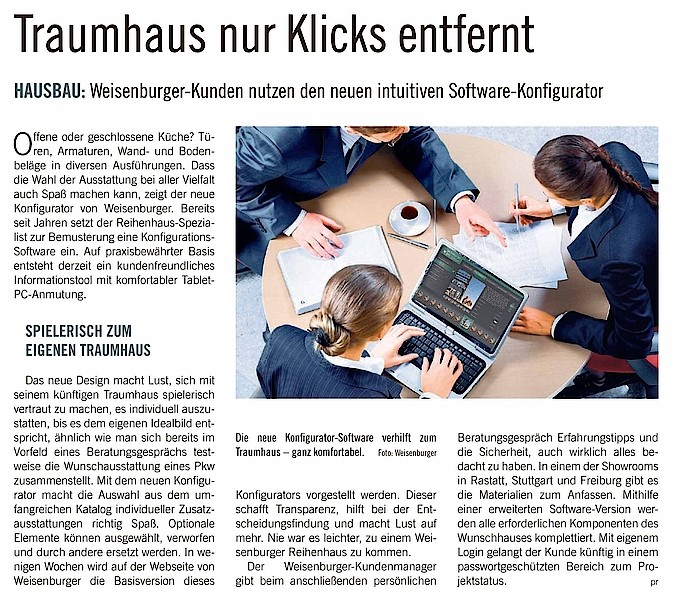 Traumhaus nur Klicks entfernt